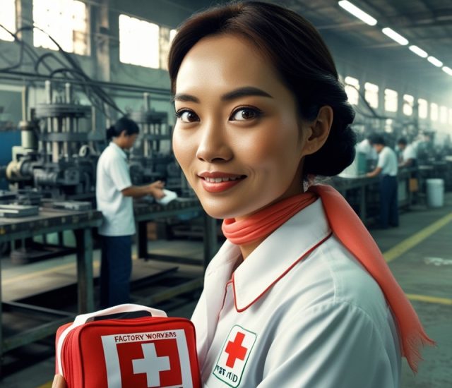 woman first aid