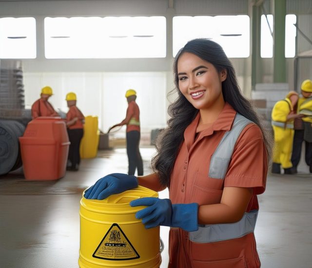 woman spill kit